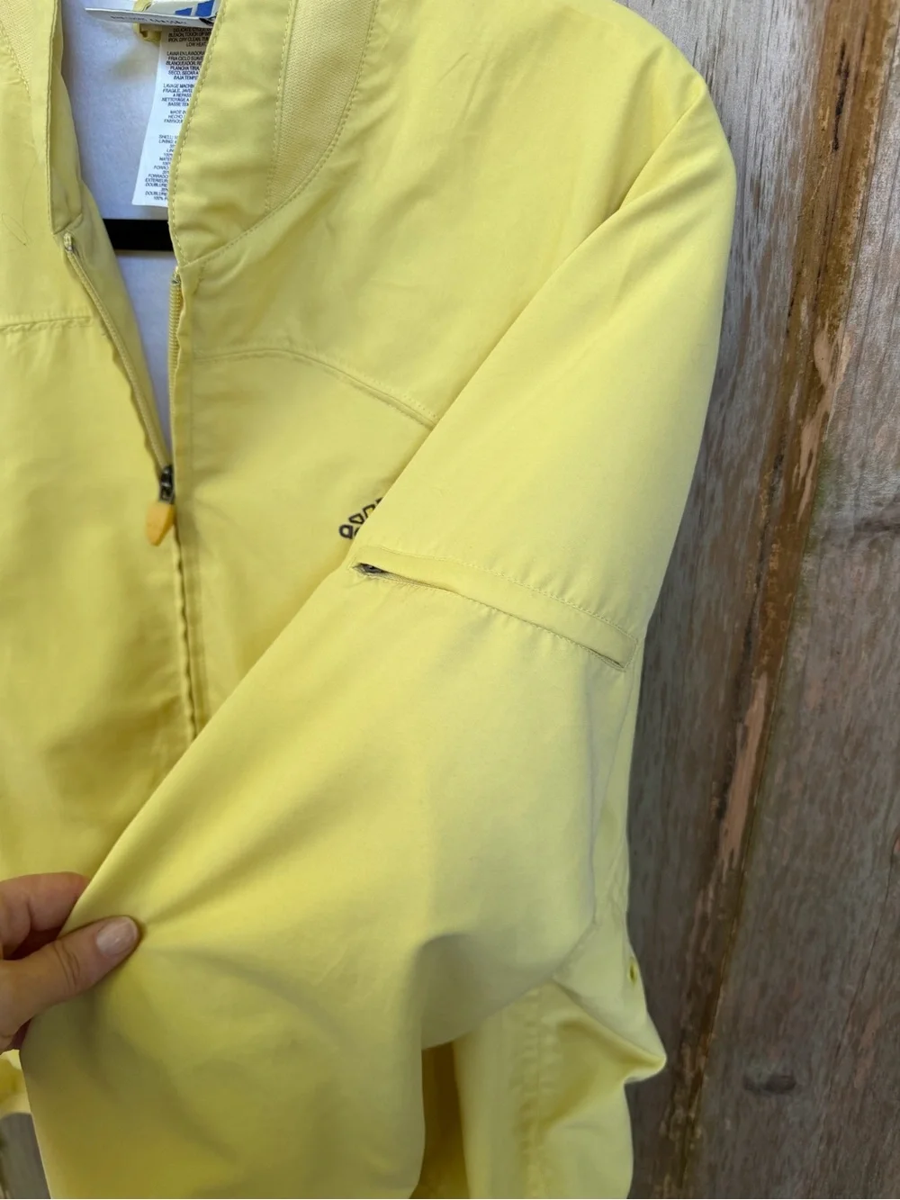 Adidas Vintage Lightweight Yellow Windbreaker Track Jacket Size L